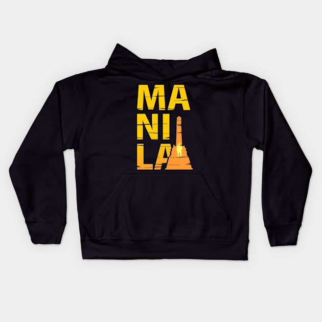 Manila - proud pinoy prints Kids Hoodie by blessedpixel